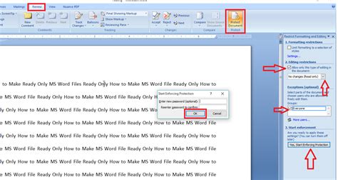 Learn New Things How To Make Ready Only Ms Word Files No