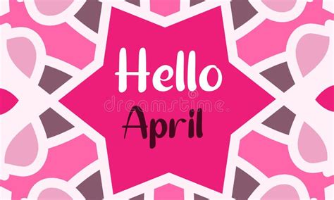 Hello April April Month Vector Stock Vector Illustration Of Card