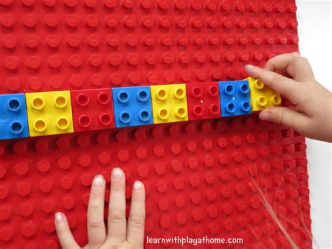 Learn With Play At Home Learning Patterns With Lego