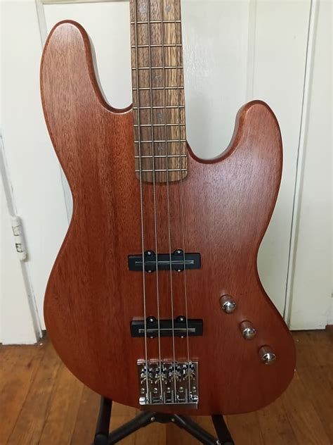 Custom Built Jazz Bass Mahogany Body Sapele Neck Zebrawood Reverb
