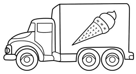 Fise De Colorat Cu Un Camion Cu înghețată Descărcați Imprimați Sau