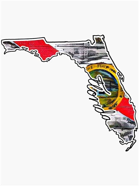 State Of Florida Flag Sticker By Michael Garber Florida Flag State