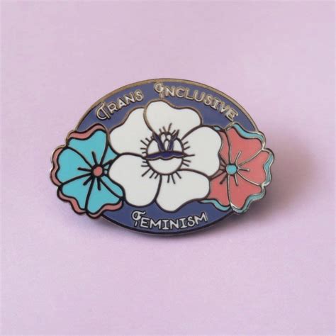 Trans Inclusive Feminism Enamel Pin Feminist Pin Trans Pin By