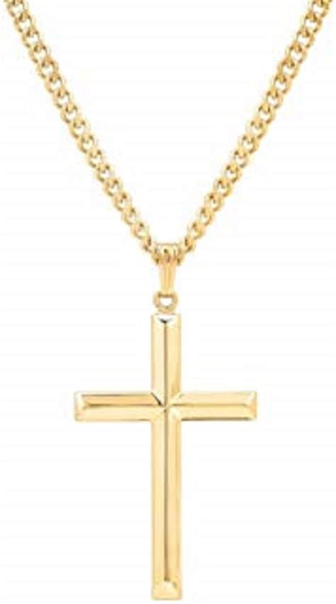 Men S K Gold Crucifix Cross Pendant With Etsy