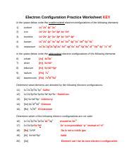 But the key to practice is first trying the practice problems yourself and then checking you work. Electron Confiuration Practice WS KEY.docx - Electron Configuration Practice Worksheet KEY In ...
