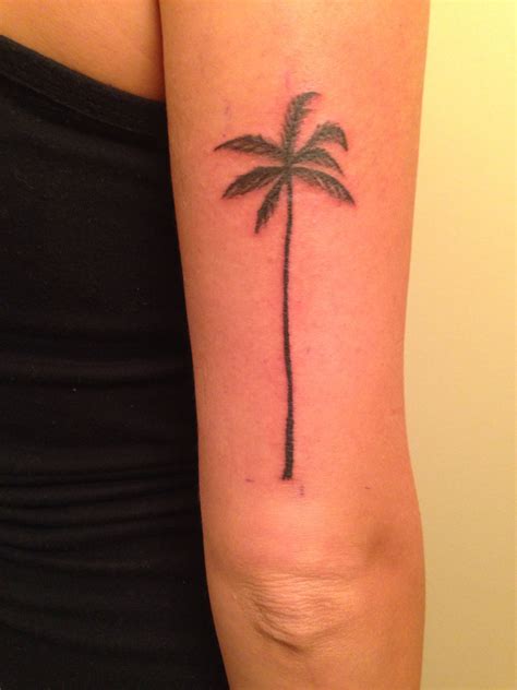 Palm Tree Tattoo On Back Of Arm