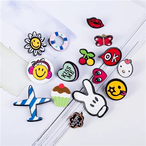 buy free shipping pin badge cartoon acrylic badges icons on the backpack