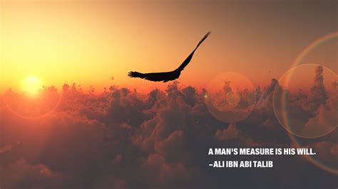 Ali Ibn Abi Talib Islam Imam Quote Eagle Nature Clouds Sunrise