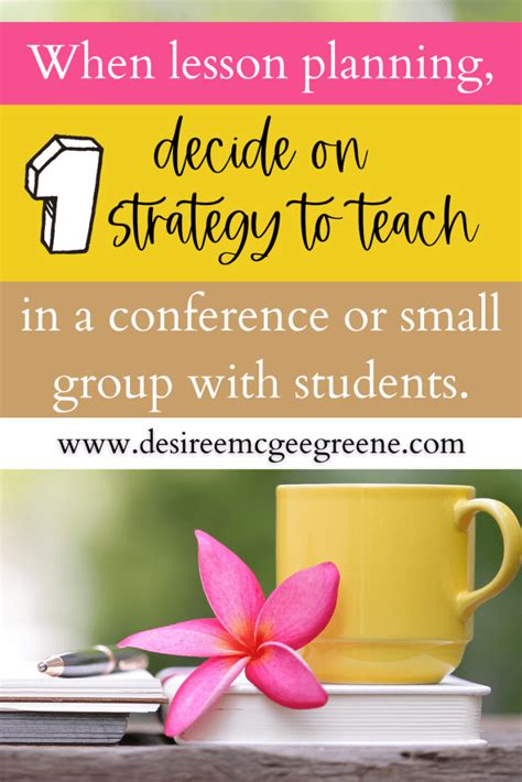 Three Core Lesson Planning Components For Conferring With Students