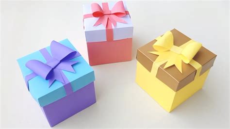 Diy Gift Box How To Make Gift Box Easy Paper Crafts Idea