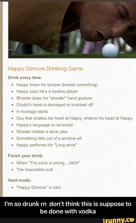Adam sandler says in real life he. Drink every time: Happy Gilmore Drinking Game Happy loses ...