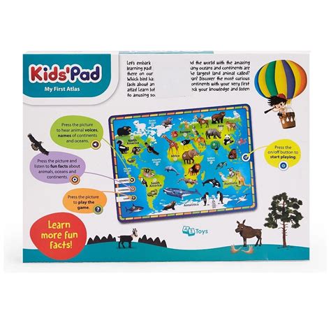 Shop Comdaq Az Kids Pad My First Atlas Learning Toy For Kids Age 3y
