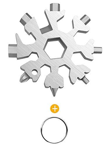 18 In 1 Snowflake Multitool Stainless Steel Snowflake Tool Card 18 In