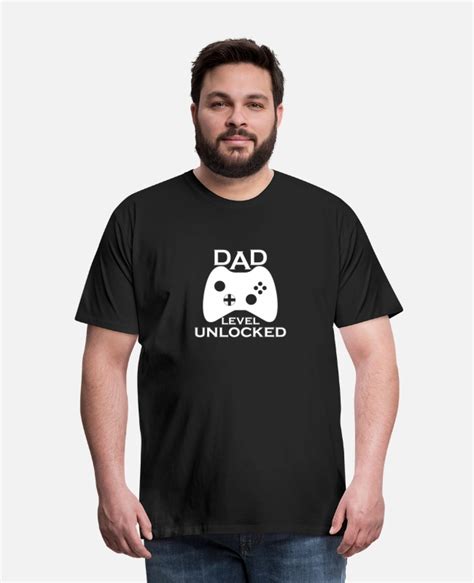 Dad Level Unlocked T Shirt Premium Homme Spreadshirt Personnaliser Vetement T Shirt