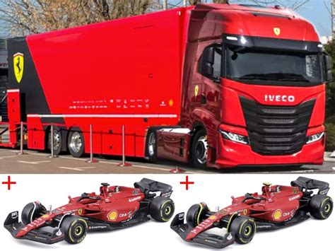 Ferrari Iveco S Way 570 Racing Transporter 2022 2 F1 75 Cars 143