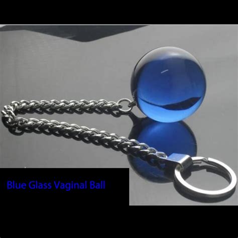 4cm Blue Glass Vaginal Ball Anal Beads Ball Sex Toy Crystal Butt Beads