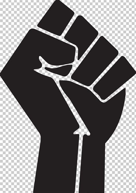 Raised Fist Symbol Png Clipart Black And White Black Nationalism
