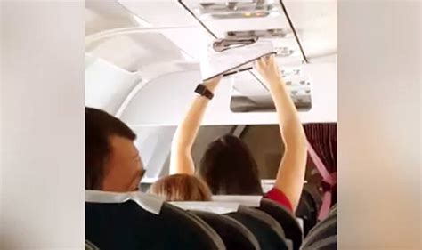 Bizarre Video Shows Woman Drying Underwear Under Overhead Vent On Plane