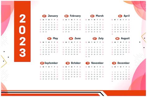 Premium Vector 2023 Calendar Template