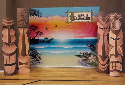 Hawaiian Movie Theme Backdrop St Birthday Second Birthday Vinyl