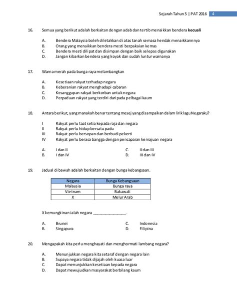 Trial paper english pt3 2016 soalan percubaan bahasa inggeris via beritaalaf21.blogspot.com. Soalan sejarah tahun 5 pat 2016