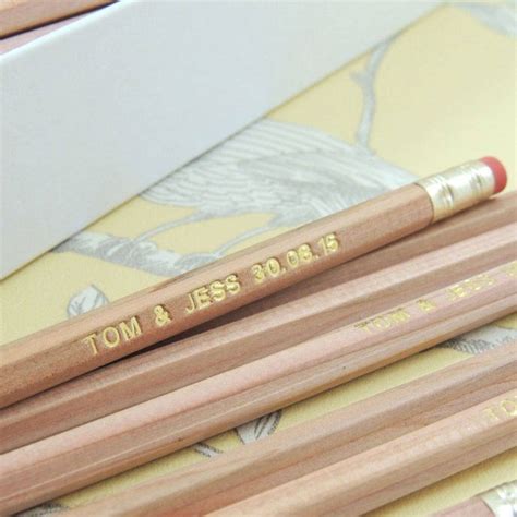Large Pack Personalised Natural Wood Pencils By Able Labels