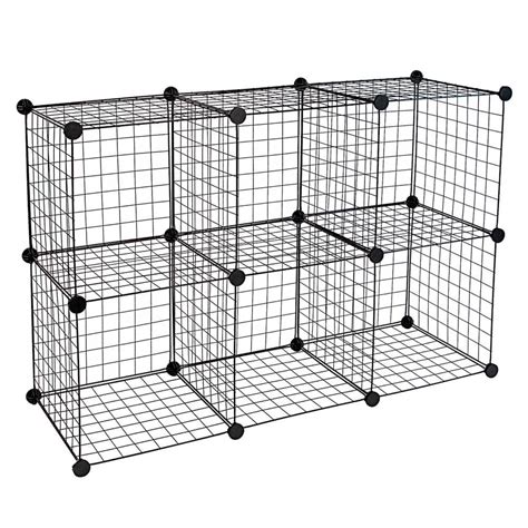 Mount It 1 Gal Wire Storage Cubes 6 Cube Metal Grid Organizer Wi 4012