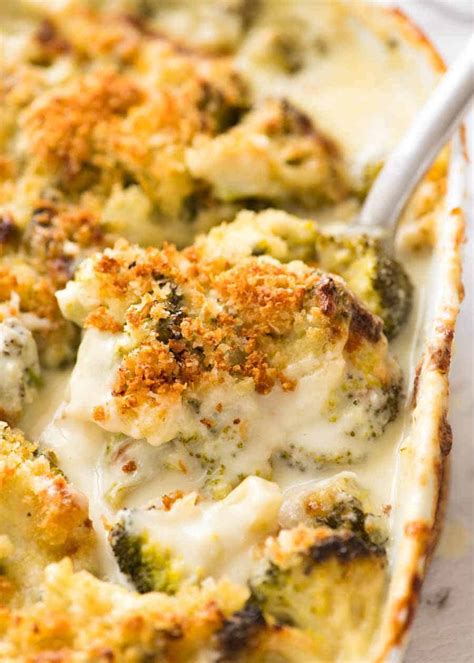 Serve this chicken and broccoli casserole with hot cooked noodles or rice and a tossed salad or fresh sliced tomatoes. Creamy Broccoli Casserole (Gratin) | RecipeTin Eats