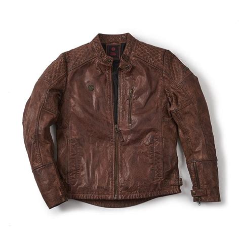 An outer covering or casing, especially: Royal Enfield Spirit Leather Jacket