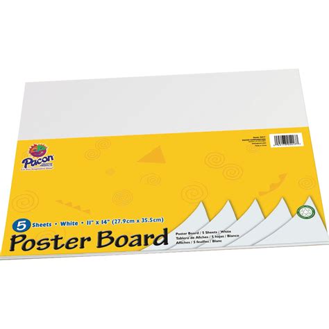 Ucreate Poster Board 11 X 14 White Poster Paper 5 Sheets Walmart