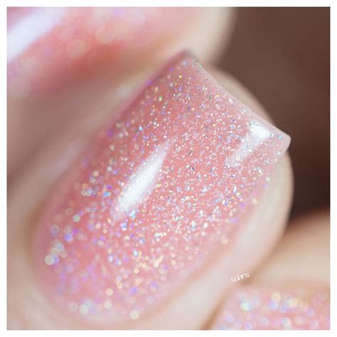Sweet Pea Seashell Pink Holographic Sheer Jelly Nail Polish By Ilnp