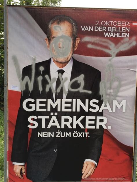 Stichwahl| wien 26.04.2016 | linz 08.02.2014. Auch Plakate von Präsidentschaftskandidat Alexander Van ...