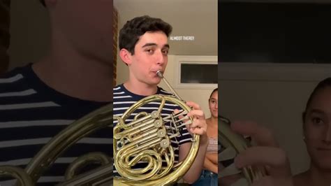 Who Can Play The French Horn Better 🤔🙊 Shorts Youtube