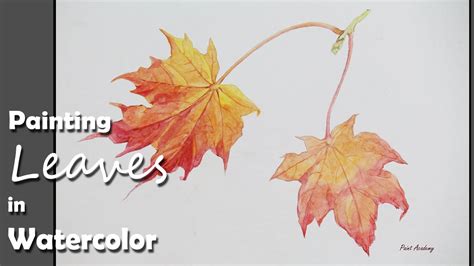 Fall Leaves Watercolor Painting Macroscopic Blogging Picture Gallery