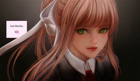 壁纸 Monika Doki Doki Literature Club Doki Doki Literature Club