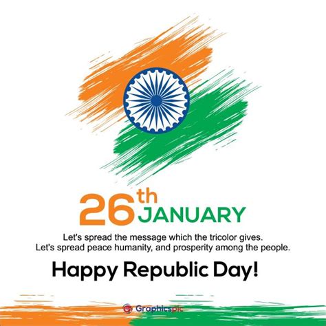 Happy Republic Day Poster Or Greeting Card Design Background Photo