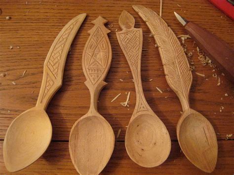 Lee Stoffer Decorated Spoons Wood Spoon Carving Wooden Spoon Carving