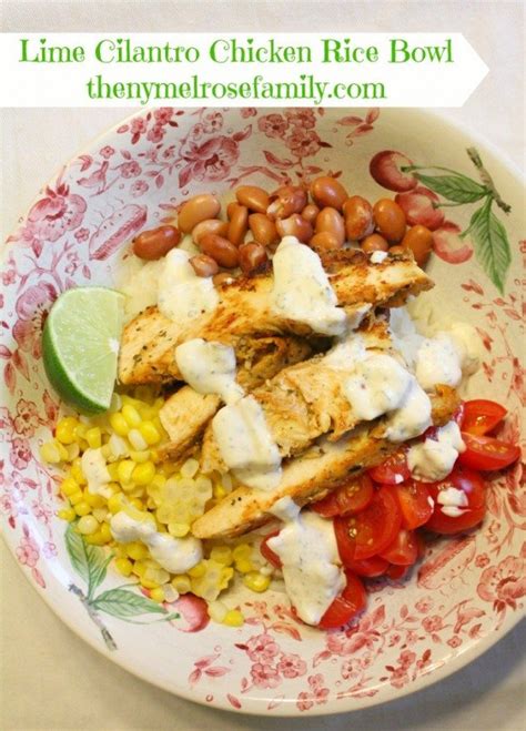 Remove the chicken from the skillet. #ad Lime Cilantro Chicken Rice Bowl | The NY Melrose Family