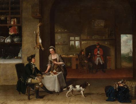 John Sc Schaak A Tavern Interior 18th Century Old Master
