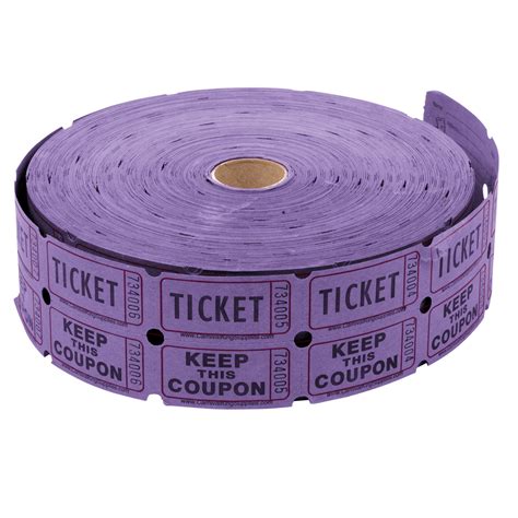 Carnival King Purple 2 Part Raffle Tickets 2000roll