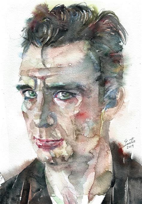 Jack Kerouac Watercolor Portrait8 Painting By Fabrizio Cassetta