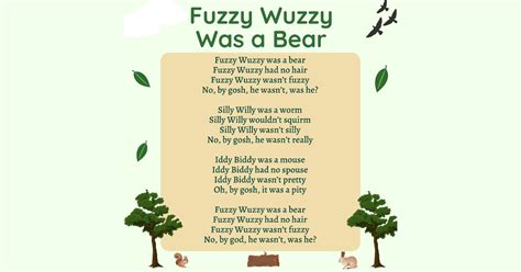 Fuzzy Wuzzy Was A Bear Lyrics Origins And Video