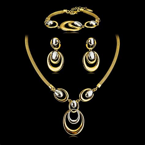 Zinc Alloy Gold Plated 3 Piece Jewelry Set From Reliable Factory