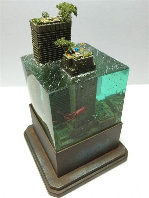 The Future Of High Rise Cities Miniature Model Miniature Art Resin