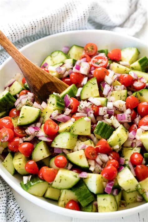 Healthy Cucumber Tomato Salad Cafe Delites