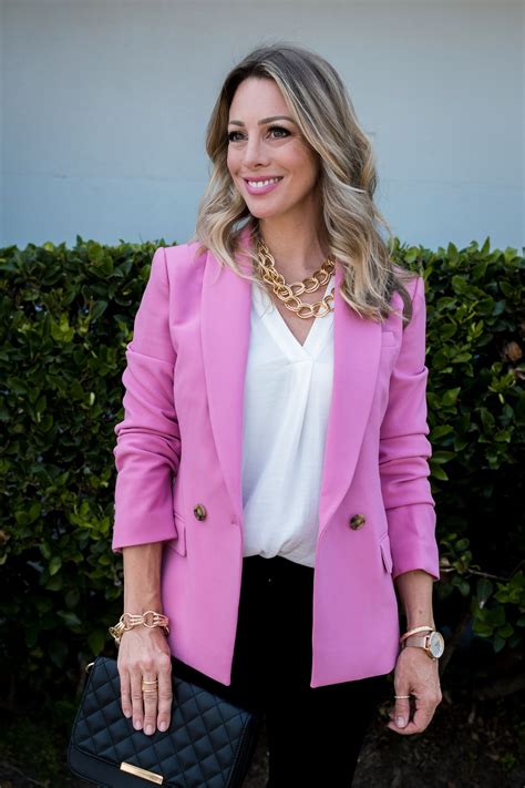 Work Weekend Wow Pink Blazer Work From Home Outfit Casual Casual