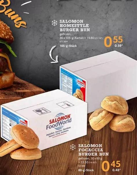 Salomon Homestyle Burger Bun Salomon Focaccia Burger Bun Angebot Bei
