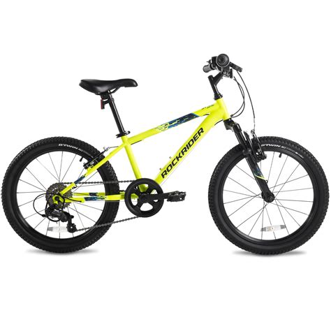 Rockrider St 500 Kids 20 Inch Mountain Bike Ages 6 9 Neon Yellow