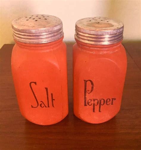 Vintage RARE Red Hazel Atlas Salt Pepper Shakers Etsy Vintage