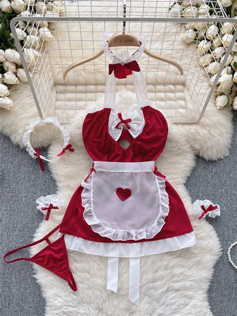 Pokoj Wka Cosplay Erotyczna Walentynkowa Koszula Nocna S Odka Seksowna Sukienka Garnitury Halter